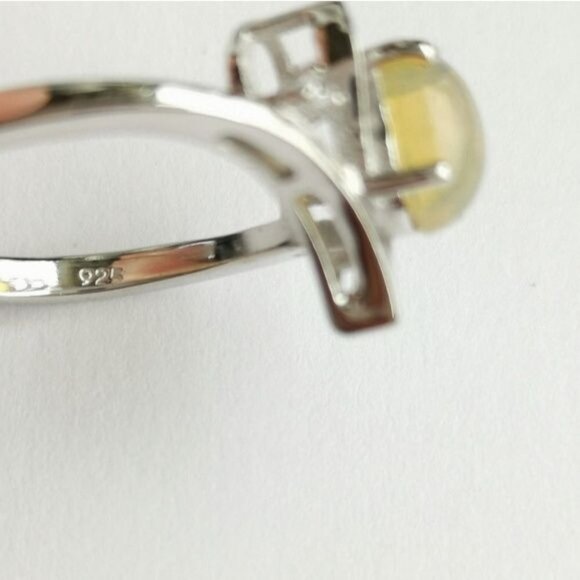 Ethiopian Jelly Opal and diamond accent ring size 8 🆕 - Picture 5 of 10
